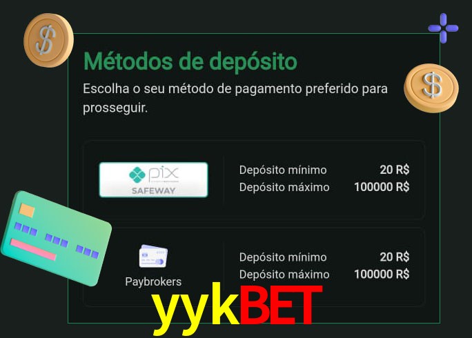 O cassino yykbet oferece uma grande variedade de métodos de pagamento